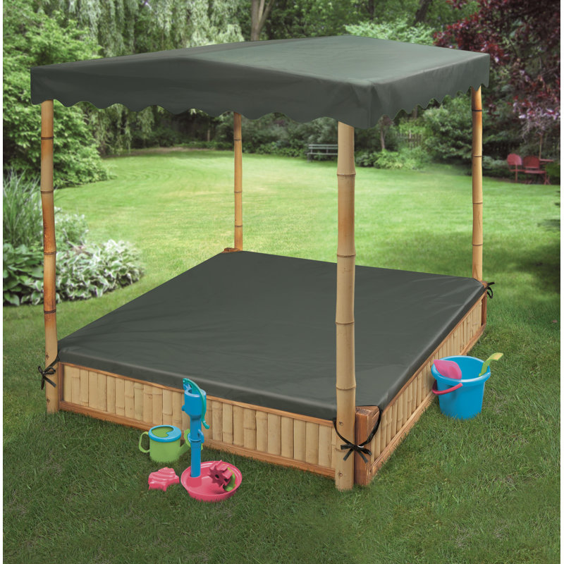 Badger Basket Tropical Fun 4.04' Rectangular Sandbox with Cover